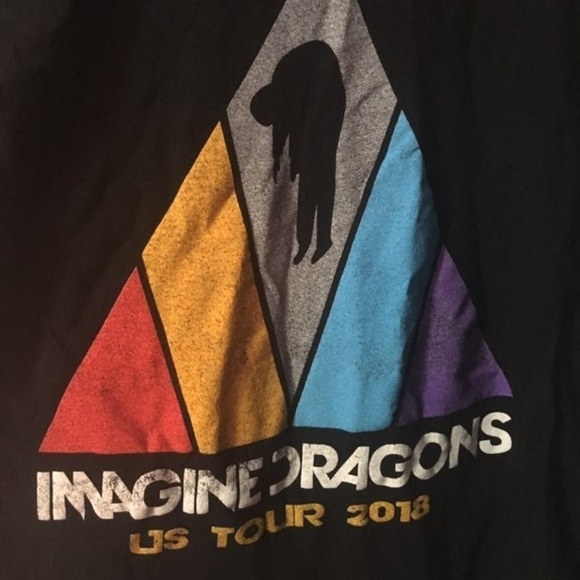 Imagine Dragons Black 2018 Tour Shirt - Picture 2 of 3